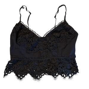 Billabong laced crochet bralette, size small